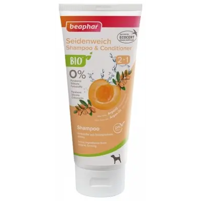 Beaphar BIO Shampoo and Conditioner 2 in 1 - шампоан и балсам с био арганово масло, кайсия, алое вера - 200 мл.