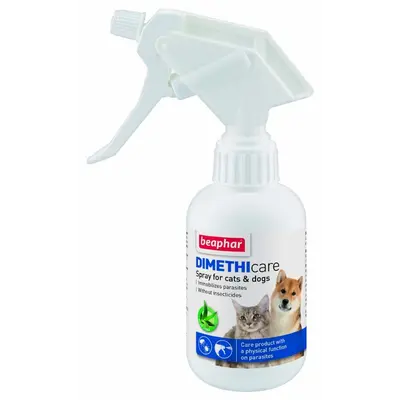 Beaphar Dimethicare Spray - спрей за кучета и котки против бълхи, кърлежи, комари, пясъчни мухи - 250 мл.