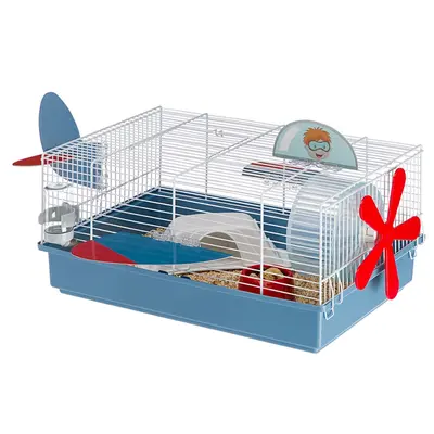 Ferplast Criceti 9 Plane - Клетка за хамстери, оборудвана, 46x29,5xh23cm