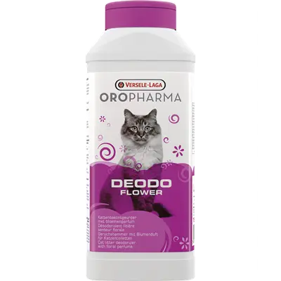 OROPHARMA DEODO FLOWER 750 g - деозодорант на прах за котешка тоалетна със свеж аромат на цветя