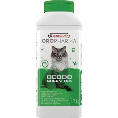 OROPHARMA DEODO GREEN TEA 750 g - деозодорант на прах за котешка тоалетна с аромат на зелен чай