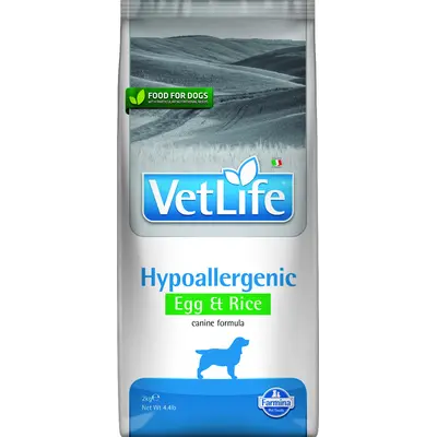 Farmina Vet Life Canine Hypoallergenic Egg&Rice – пълноценна диетична храна за кучета при хранителни аллергии