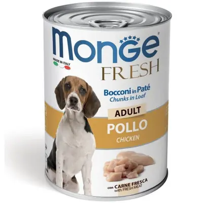 MONGE FRESH Adult chicken – хапки за кучета в зряла възраст с пилешко - 400 гр