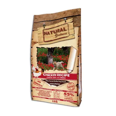 Natural Greatness Chicken Starter Puppy - премиум храна за кученца от отбиването  до 12-18 месеца, за бременни и кърмещи, както и за кучета от миниатюрни породи