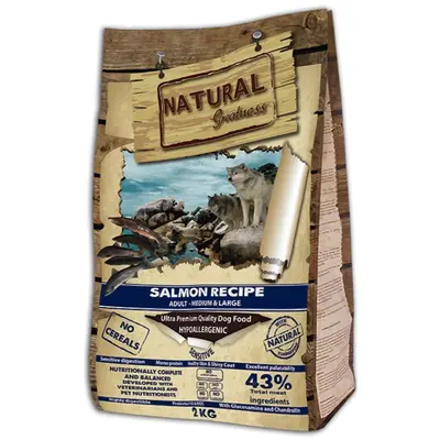 Natural Greatness Salmon Recipe Sensitive Medium & Large - премиум храна за кучета в зряла възраст от средни и големи породи