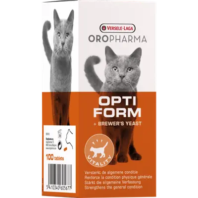 OROPHARMA OPTI FORM CAT 100 табл – хранителна добавка за котки, подобряваща жизнеността и енергията