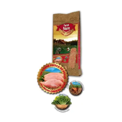 Farm Nature Puppy & Junior Turckey, Chicken and rice - храна за подрастващи кученца, както и за техните майки, с пуйка, пиле и ориз