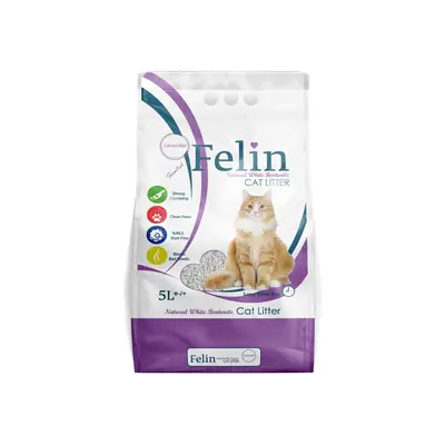 FELIN LAVENDER - натурална котешка тоалетна от бентонит с аромат на лавандула