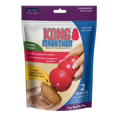 KONG Marathon 2-pk Chicken L - лакомство с пиле  за кучета с тегло от 13 до 30 кг - 2 броя