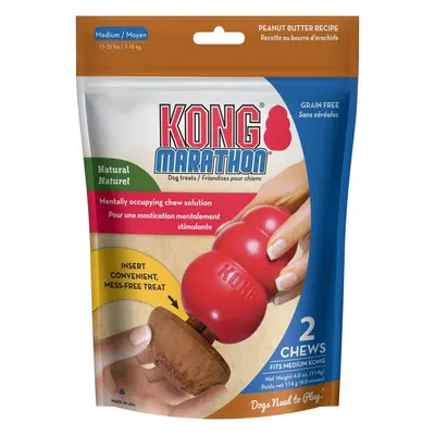 KONG Marathon 2-pk Peanut Butter М- лакомство с фъстъчено масло за кучета с тегло от 7 до 16 кг - 2 броя