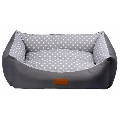 Dubex TARTE сиво на точки L - Меко легло - 78 x 60 x 22 см