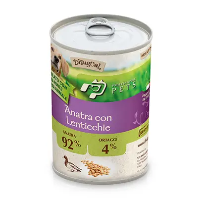 Disugual PROFESSIONAL PETS Duck with Lentils - пълноценна храна за кучета с един източник на животински протеин, патешко с леща