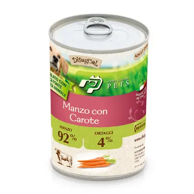 Disugual PROFESSIONAL PETS Beef with Carrot - пълноценна храна за кучета с един източник на животински протеин, говеждо с моркови