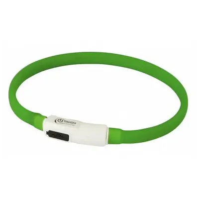 Kerbl LED Collar Maxi Safe - Светещ нашийник с USB зареждане, зелен - 35см