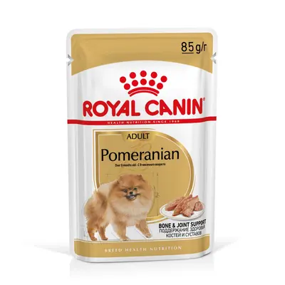 ROYAL CANIN BHN POMERANIAN POUCH 85g - Пълноценна храна за кучета в зряла възраст (над 8 месеца) от порода Померан - пауч