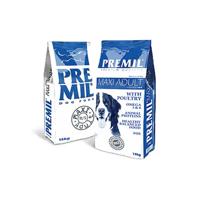 Premil Maxi Adult  -  пълноценна храна за кучета над 1 година от средни и едри породи с пилешко месо  - 15 кг
