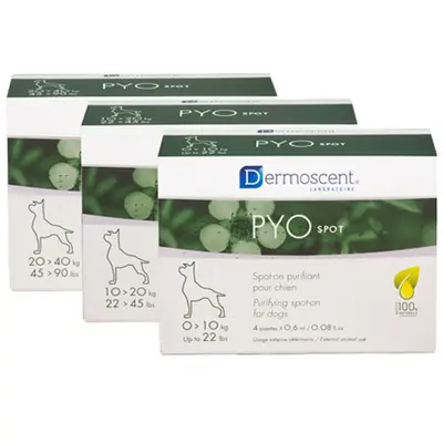 Dermoscent PYO spot – за кучета с телесно тегло от 20 до 40 кг - кутия с 4 пипети