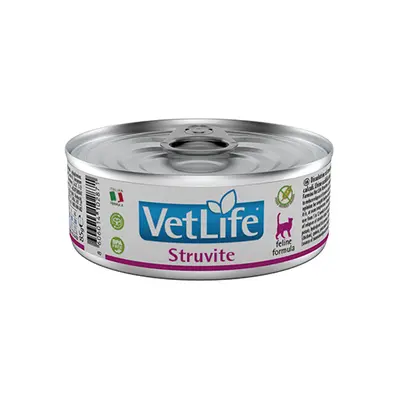 Farmina Vet Life Struvite - пълноценна диетична храна за котки за разтваряне на фосфатни камъни, заболявания на долния уринарен тракт 85гр
