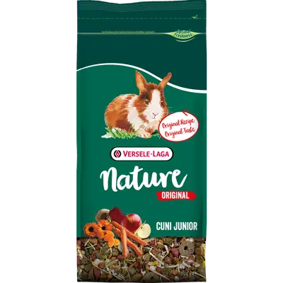 NATURE ORIGINAL CUNI JUNIOR - Разнообразна, богата на влакнини смес за зайци (джудже) до 8 месеца. - 0.750гр.