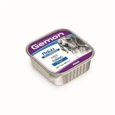 GEMON Adult Dog All Breeds Paté with TUNA 150 g - Пълноценна мокра храна за кучета в зряла възраст от всички породи, терин пастет с риба тон 150 гр