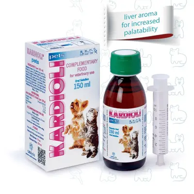 KARDIOLI Pets - При сърдечносъдови заболявания при кучета и котки - сироп 150 мл