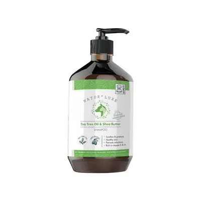 M-pets NATUR`LUXE Tea Tree OilShea Butter Shampoo - Шампоан за куче предотвратяващ бактериални и гъбични инфекции, с масло от чаено дърво и масло от ший