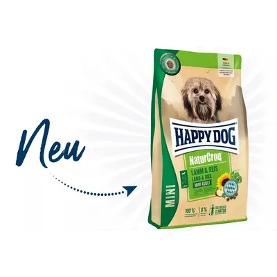 Happy Dog NaturCroq Mini Lamb & Rice - пълноценна суха храна за мини породи с агнешко и ориз - 4 кг