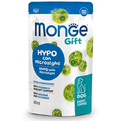 Monge Gift Dog Energy Topping Hypo – енергиен топинг за кучета, хипоалергенен с микроводорасли , 60 мл