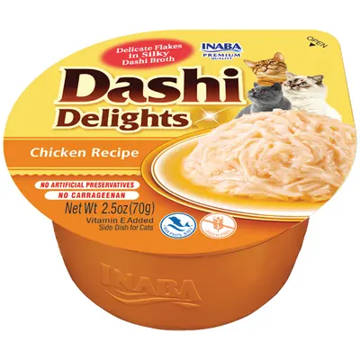 Inaba Dashi Delights Chicken - топинг с късчета месо в японски бульон - Пиле, 70 гр
