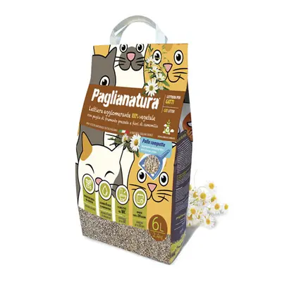 Paglianatura 2,4kg / 6L - Натурална, екологична постелка за котешка тоалетна от пшеничена слама