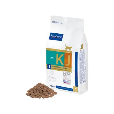 Virbac Cat Early Kidney & Joint KJ1 - диетична храна за котки, при остеоартрит, профилактика за бъбреци и стави - 1.5 кг