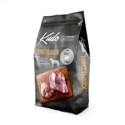 Kudo Low Grain Turkey / Duck Mini Adult 12 Kg - за мини породи над 1 година