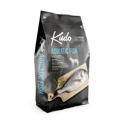 Kudo Low Grain Adriatic Fish Mini Adult храна за кучета с адриатическа риба за мини породи над 1 год - 3 кг.