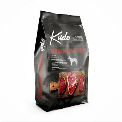 Kudo Low Grain Red Meat Medium-Maxi Adult, храна за кучета от средни и едри породи над 1 год ,3кг