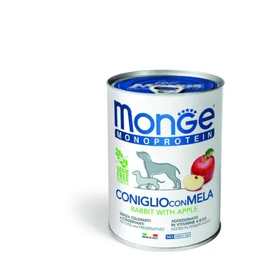 Monge Monoprotein Paté Rabbit with Apple - Консерва пастет за кучета в зряла възраст със заешко и ябълка - 400 г