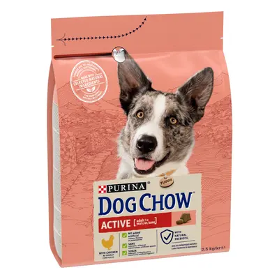 Dog Chow Аctive Chicken - пълноценна храна за активни кучета в зряла възраст с пилешко - 2,5 кг