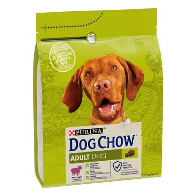 Dog Chow Adult Lamb - пълноценна суха храна за кучета в зряла възраст с агнешко - 2,5 кг