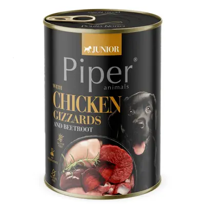 Piper  Dog Junior храна за малки кученца с воденички и цвекло, 400 г