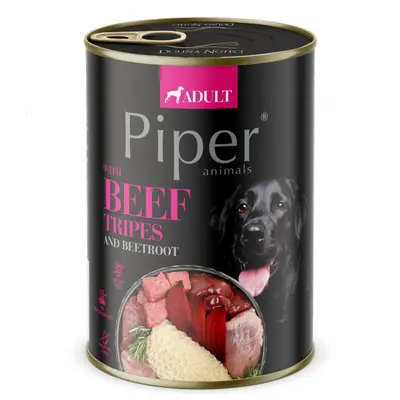Piper  Adult Dog храна за кучета с говеждо шкембе и червено цвекло, 400 г