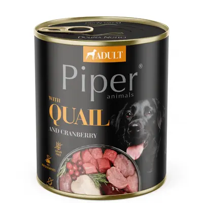 Piper  Adult Dog храна за кучета с пъдпъдък и боровинки, 800 г