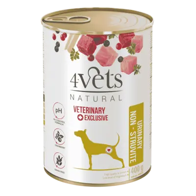 4Vets Dog Natural Urinary консервирана храна за кучета, при проблеми с уринарния тракт, 400 г