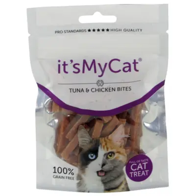 Its my dog It`s My Cat лакомство за котки, хапки с пилешко и риба тон, 50 г