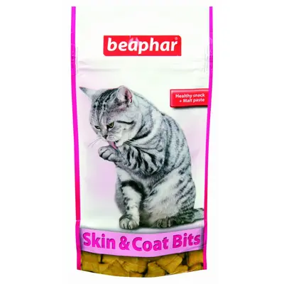 Beaphar  Skin Coat Bits - хапки за котки за лъскава козина 35гр
