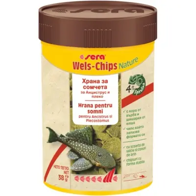 sera Wels-Chips Nature за придънни рибки - 100 мл