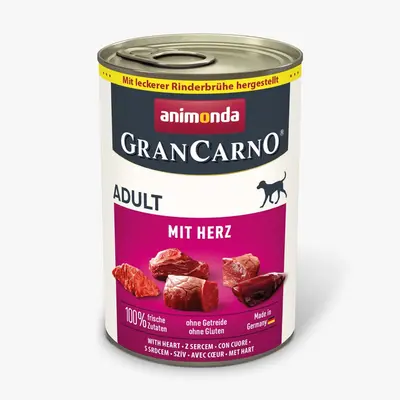 Animonda GranCarno Dog Adult консервирана храна за кучета със сърчица, 400 г