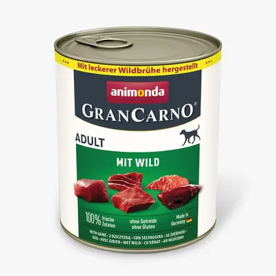 Animonda GranCarno Dog Adult консервирана храна за кучета с дивечово месо, 800 г