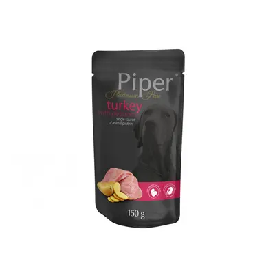 Piper Platinum Pure Turkey Dog Adult - монопротеинов пауч за кучета с пуешко - 10 бр. х 150 гр