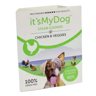 Its my dog  Steam Cooked - консервирана храна за кучета приготвена на пара, пилешко и зеленчуци, 7х395 г
