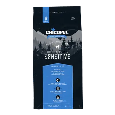 Chicopee  Dog HNL Sensitive за кучета с чувствителен стомах, пъстърва и картофи, 2кг