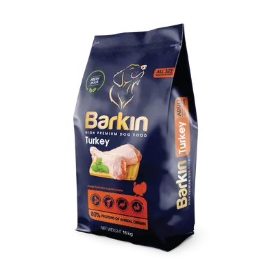 Barkin High Premium Energy храна за кучета с пуйка, 15 кг